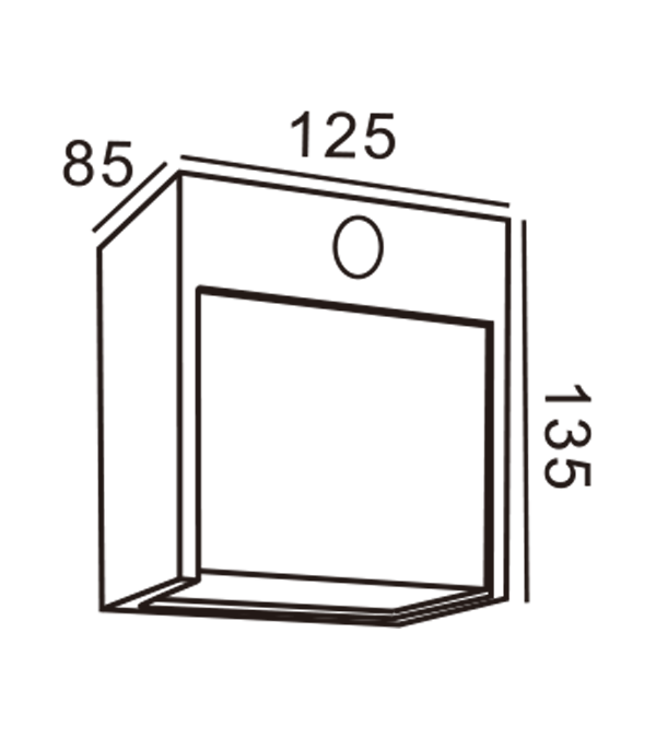 125 štvorcové indukčné nástenné svietidlo HR60421S 125 štvorcové indukčné nástenné svietidlo HR60421S