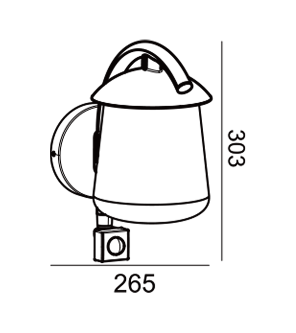 Indukčná nástenná lampa Parrot Bend Flat Top Glass HR60673S Indukčná nástenná lampa Parrot Bend Flat Top Glass HR60673S