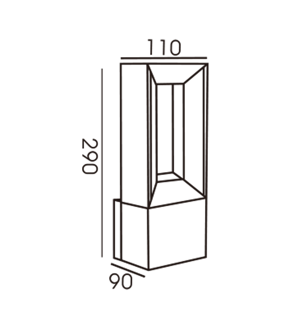 110 Štyri skosené ľahké nástenné svietidlo HR60092 110 Štyri skosené ľahké nástenné svietidlo HR60092