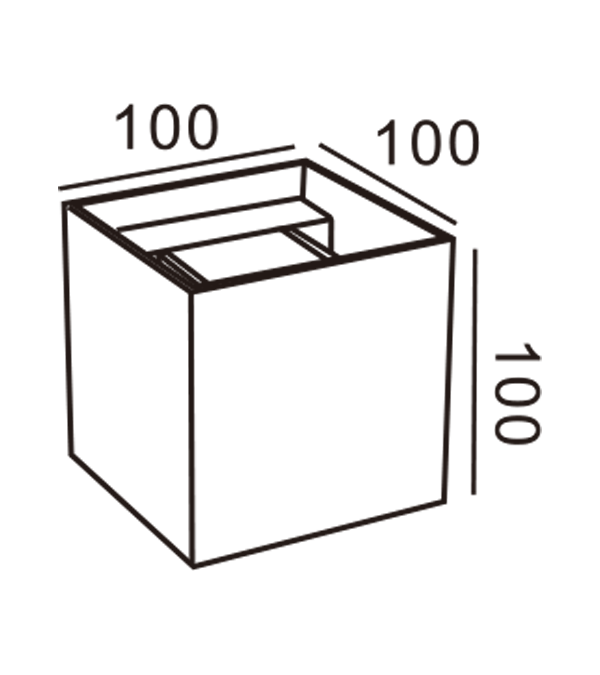100 štvorcové obojsmerné nástenné stmievacie svietidlo HR60432-G9 100 štvorcové obojsmerné nástenné stmievacie svietidlo HR60432-G9