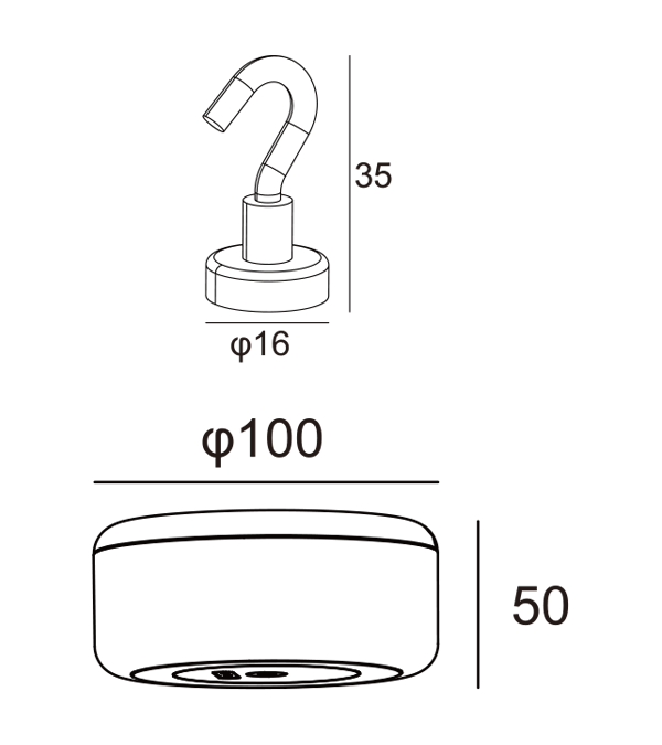 Háčiková nabíjacia lampa HR95017 Háčiková nabíjacia lampa HR95017