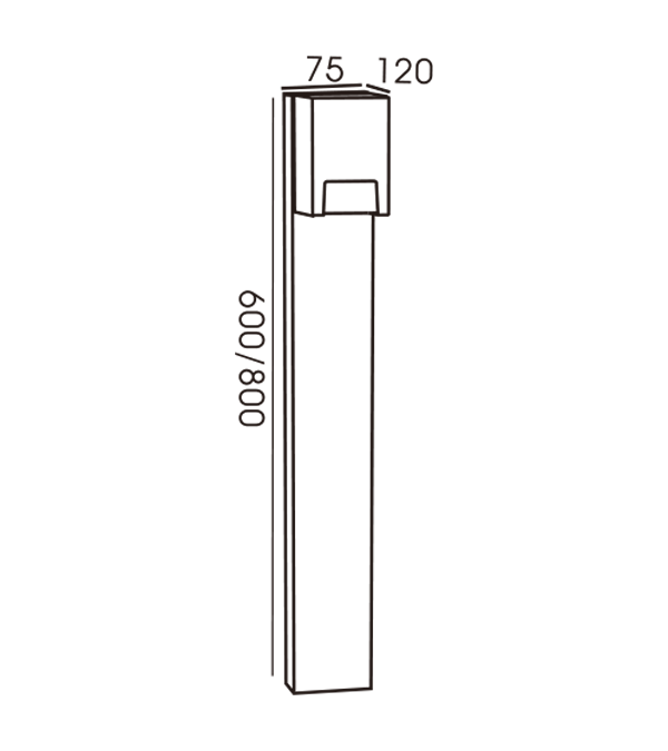 Jednosmerné záhradné svetlo typu H HR60231-600 Jednosmerné záhradné svetlo typu H HR60231-600