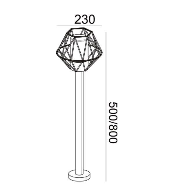 Drôtené záhradné svietidlo HR60501-500 Drôtené záhradné svietidlo HR60501-500